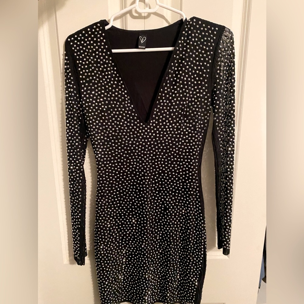 Windsor Black Long Sleeve Dress